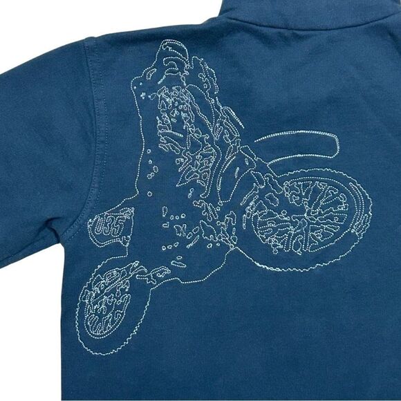 Appaman Toddler Boys Navy Motor Cross Zip Up Cotton‎ Jacket Size 5 - Picture 6 of 7